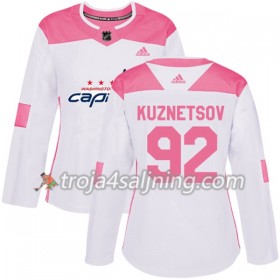 Washington Capitals tröja Evgeny Kuznetsov 92 Vit 2017-2018 Adidas Rosa Fashion Authentic - Dame NHL Tröjor